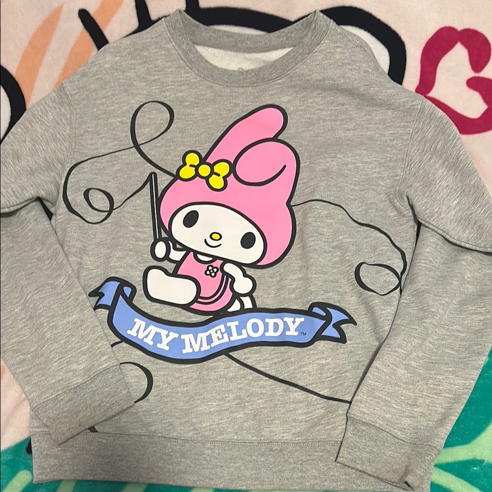 Target Gray and Pink Crew Neck Sweater with Cartoon Design